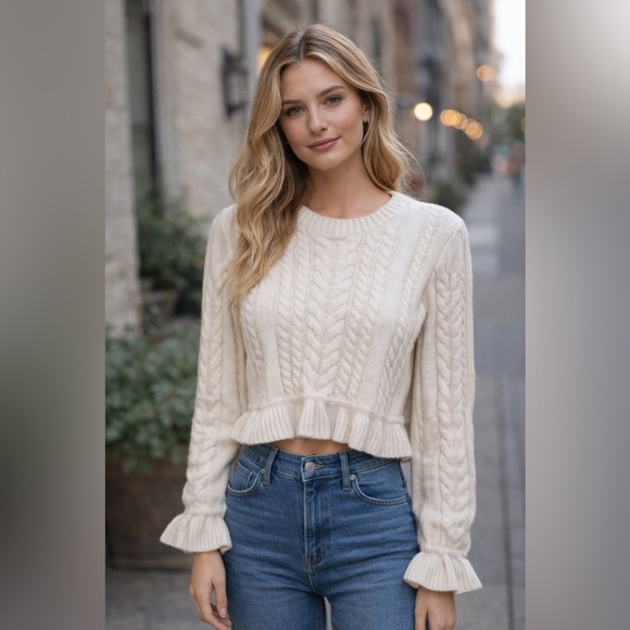Show Me Your MuMu Sweaters - Show Me Your MuMu Ivory Cable Knit Sweater